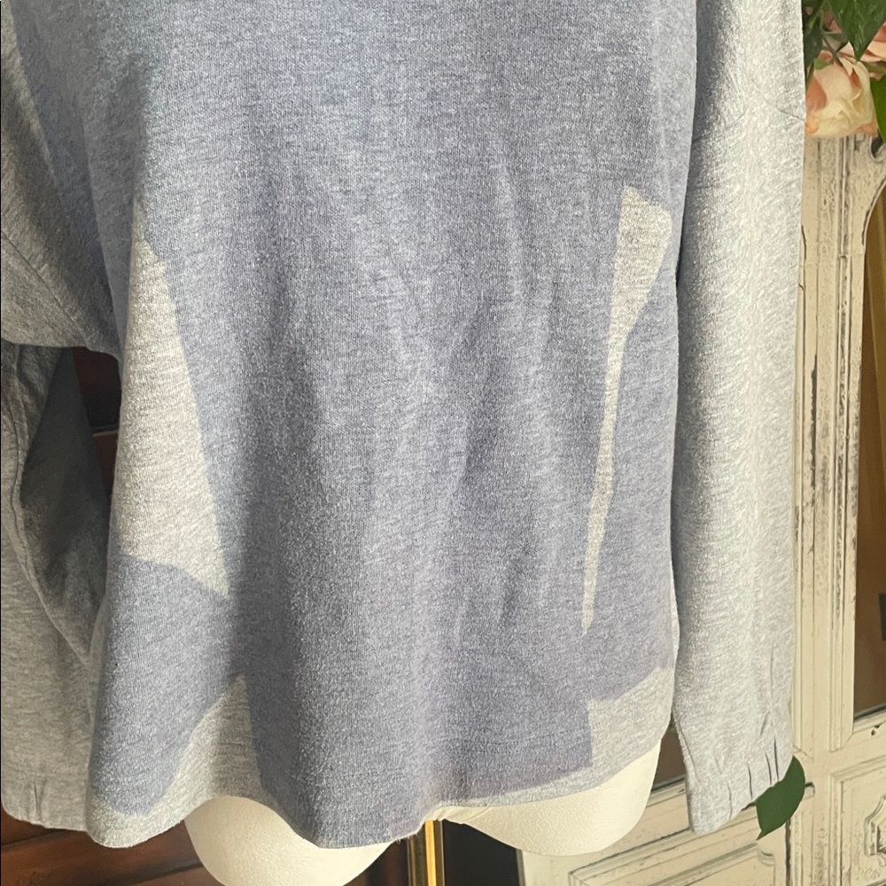 COTELAC Sweatshirt Gray Blue Women's Top Size 1 fits Small Medium - Picture 3 of 13